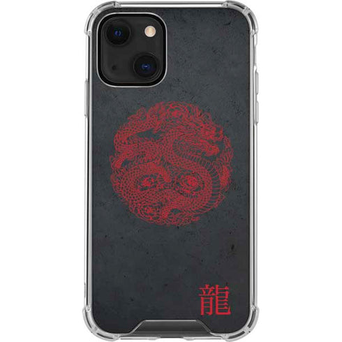 Red Dragon iPhone 14 Clear Case