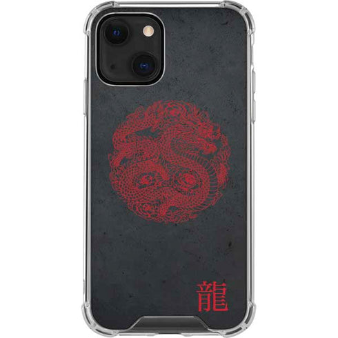 Red Dragon iPhone 14 Plus Clear Case