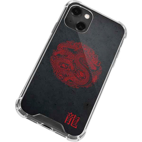 Red Dragon iPhone 14 Plus Clear Case