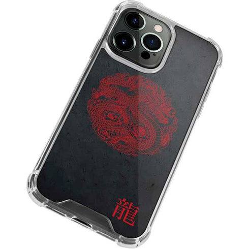 Red Dragon iPhone 15 Pro Clear Case