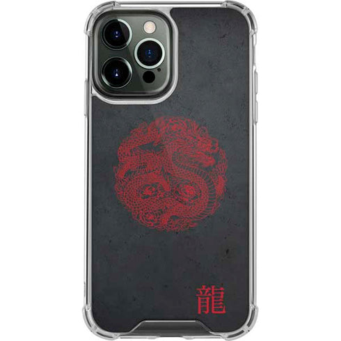 Red Dragon iPhone 15 Pro Max Clear Case