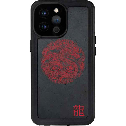 Red Dragon iPhone 14 Pro Max Waterproof Case