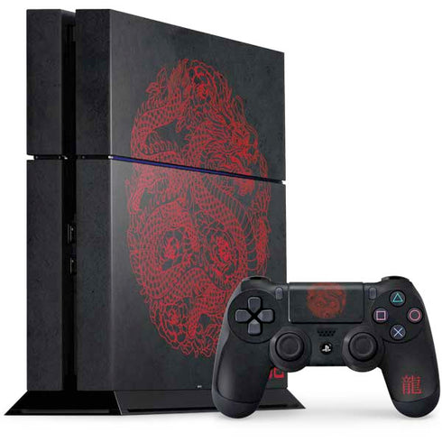 Red Dragon PS4 Console and Controller Bundle Skin