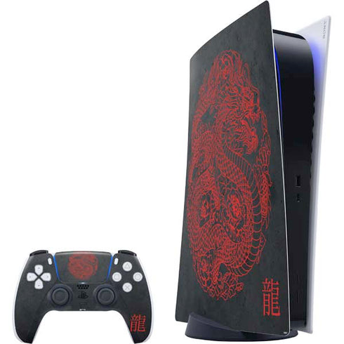 Red Dragon PS5 Digital Edition Bundle Skin