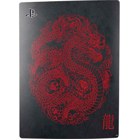 Red Dragon PS5 Digital Edition Console Skin