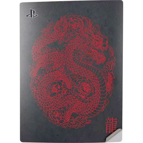Red Dragon PS5 Digital Edition Console Skin