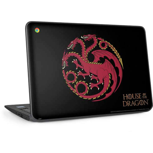 HBO House of the Dragon Red Tararyen Sigil HP Chromebook Skin