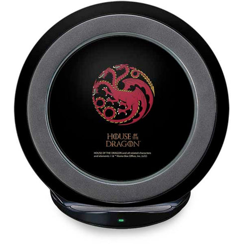 HBO House of the Dragon Red Tararyen Sigil Fast Charge Wireless Charging Stand Skin