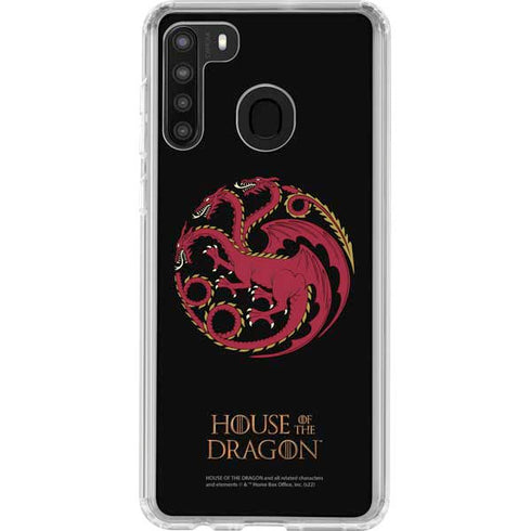 HBO House of the Dragon Red Tararyen Sigil Galaxy A21 Clear Case