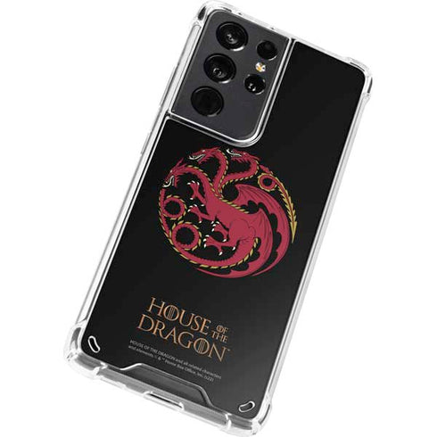 HBO House of the Dragon Red Tararyen Sigil Galaxy S21 Ultra 5G Clear Case