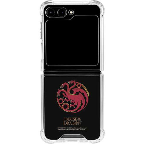 HBO House of the Dragon Red Tararyen Sigil Galaxy Z Flip5 5G Clear Case