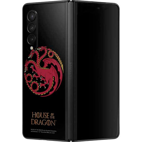 HBO House of the Dragon Red Tararyen Sigil Galaxy Z Fold3 5G Skin