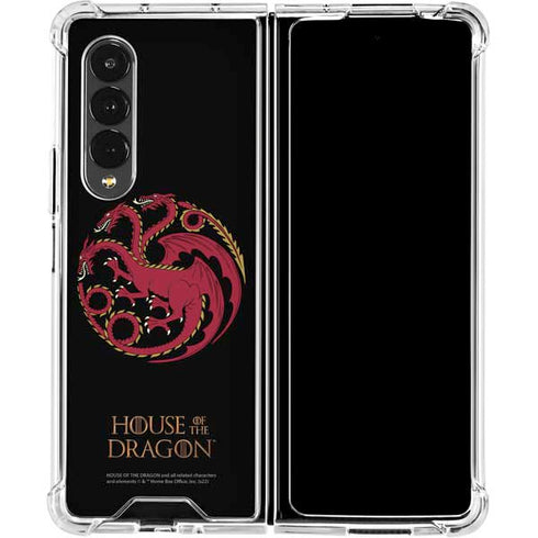 HBO House of the Dragon Red Tararyen Sigil Galaxy Z Fold4 5G Clear Case