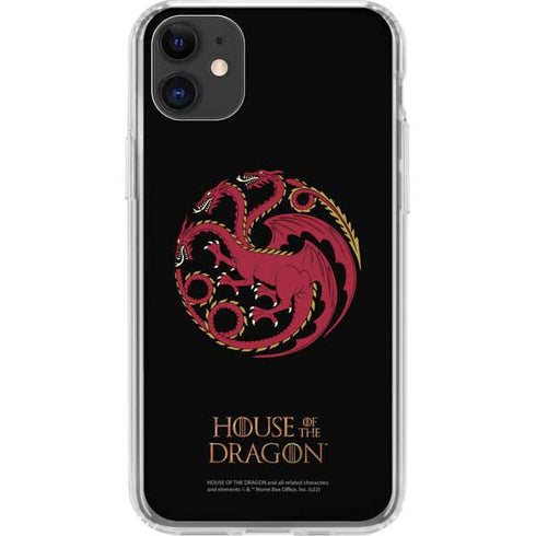 HBO House of the Dragon Red Tararyen Sigil iPhone 11 Clear Case