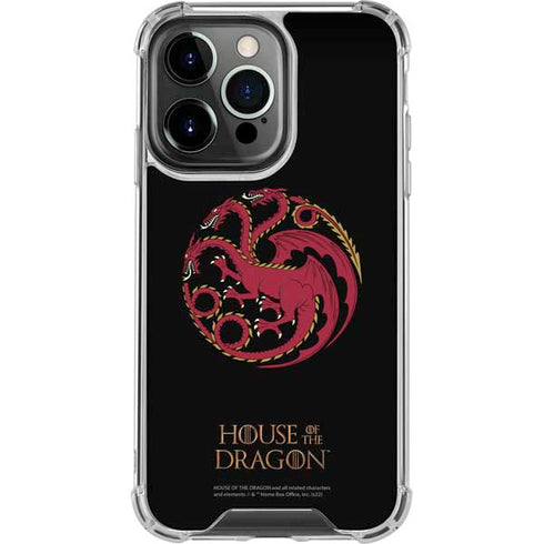 HBO House of the Dragon Red Tararyen Sigil iPhone 14 Pro Clear Case