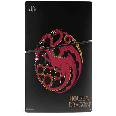 HBO House of the Dragon Red Tararyen Sigil PS5 Slim Digital Edition Bundle Skin