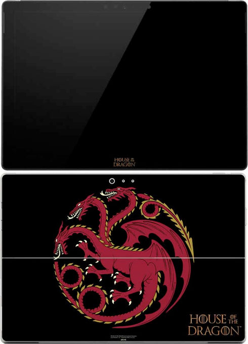 HBO House of the Dragon Red Tararyen Sigil Surface Pro (2017) Skin