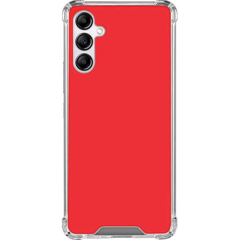 Red Solid Galaxy A14 5G Clear Case