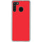 Red Solid Galaxy A21 Clear Case