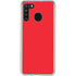 Red Solid Galaxy A21 Clear Case