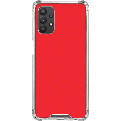 Red Solid Galaxy A32 5G Clear Case