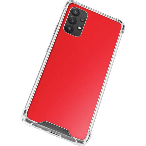 Red Solid Galaxy A32 5G Clear Case