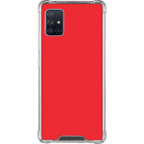 Red Solid Galaxy A51 5G Clear Case