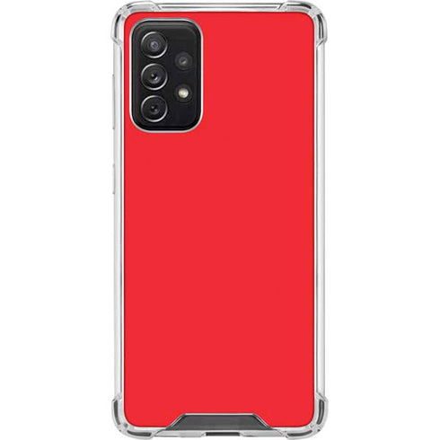 Red Solid Galaxy A72 5G Clear Case