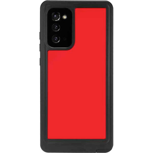 Red Solid Galaxy Note20 5G Waterproof Case