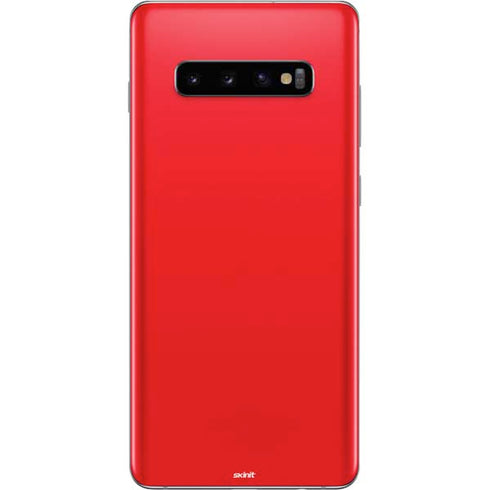 Red Solid Galaxy S10 Plus Skin