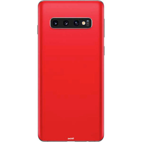 Red Solid Galaxy S10 Skin