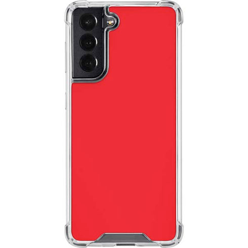 Red Solid Galaxy S22 Clear Case