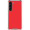 Red Solid Galaxy S23 Clear Case
