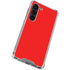 Red Solid Galaxy S23 Clear Case