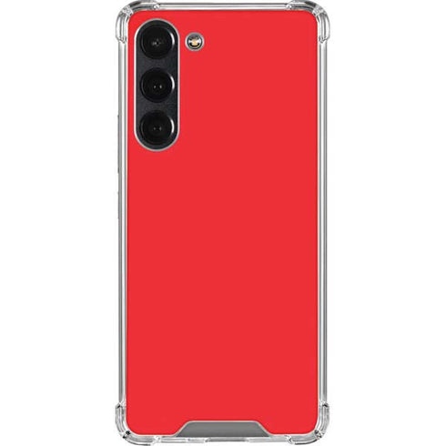 Red Solid Galaxy S23 Plus Clear Case