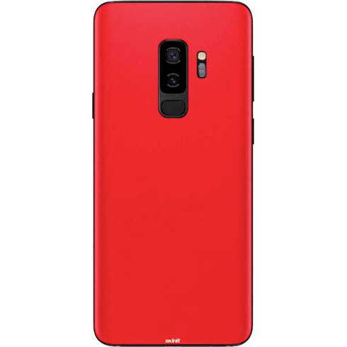 Red Solid Galaxy S9 Plus Skin