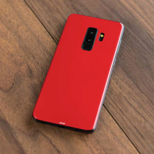Red Solid Galaxy S9 Plus Skin