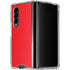 Red Solid Galaxy Z Fold4 5G Clear Case