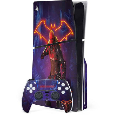 DC Comics Gotham Knights Red Hood PS5 Slim Disk Bundle Skin