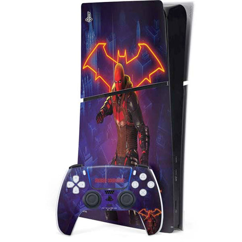 DC Comics Gotham Knights Red Hood PS5 Slim Digital Edition Console Skin
