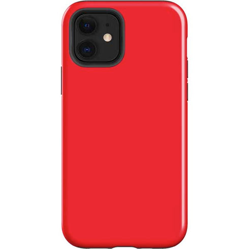 Red Solid iPhone 12 Impact Case