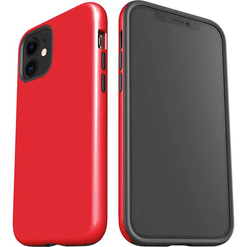 Red Solid iPhone 12 Impact Case