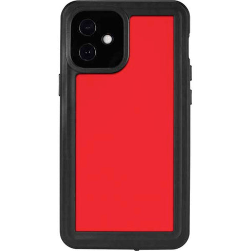 Red Solid iPhone 12 Mini Waterproof Case