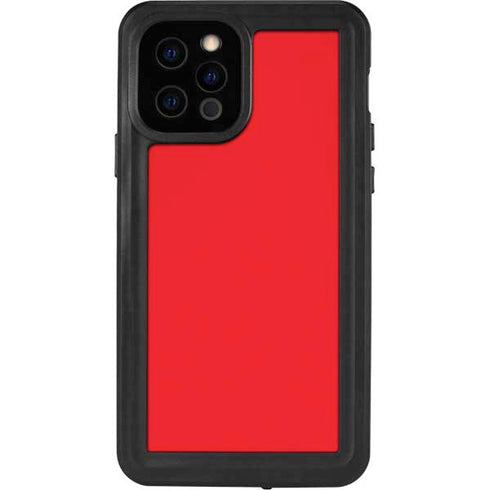 Red Solid iPhone 12 Pro Waterproof Case