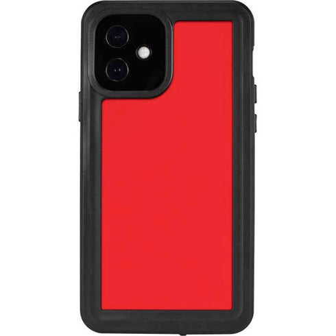 Red Solid iPhone 12 Waterproof Case