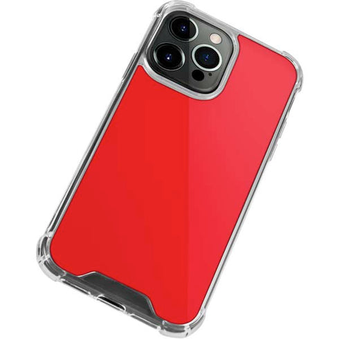 Red Solid iPhone 13 Pro Clear Case