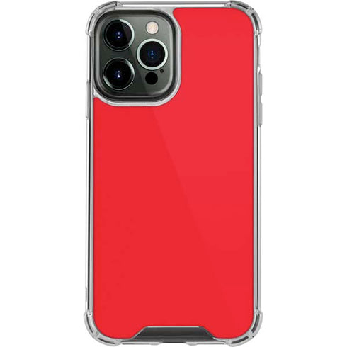Red Solid iPhone 13 Pro Max Clear Case