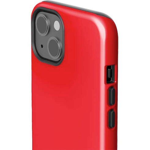 Red Solid iPhone 14 Plus Impact Case