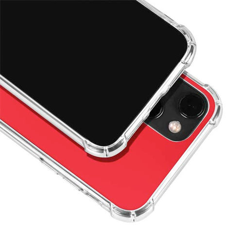 Red Solid iPhone 14 Plus Clear Case