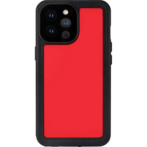 Red Solid iPhone 14 Pro Max Waterproof Case